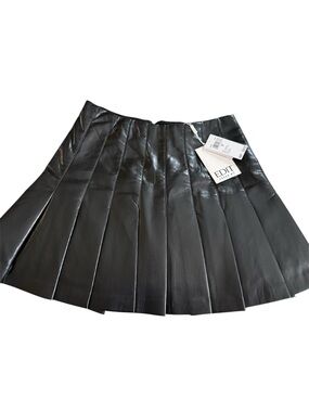 NWT Edit by Jason Wu faux leather pleated skirt